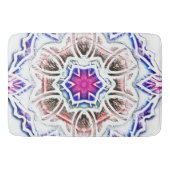 Flowery in plaster text, soft shadow on white badmat (Voorkant)