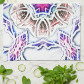 Flowery in plaster text, soft shadow on white theedoek (Gevouwen)