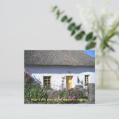 Flowery Irish Cottage Briefkaart (Staand voorkant)