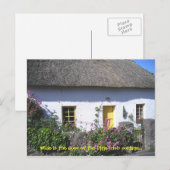 Flowery Irish Cottage Briefkaart (Voorkant / Achterkant)