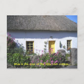 Flowery Irish Cottage Briefkaart (Voorkant)