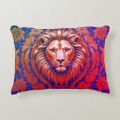 Flowery Lion 30 x 40 geborsteld polyester Accent Kussen (Voorkant)