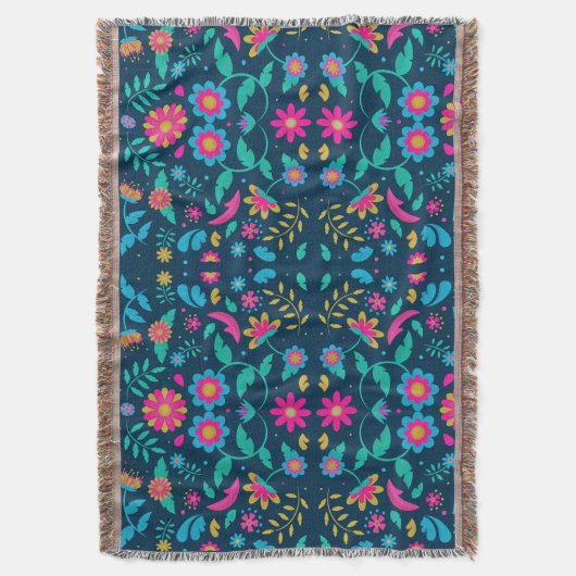 Flowery Mexican Deken (Voorkant Verticaal)