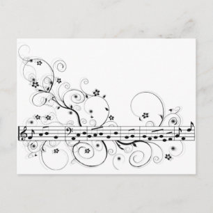 Flowery Music Briefkaart