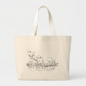 Flowery Music Grote Tote Bag (Voorkant)