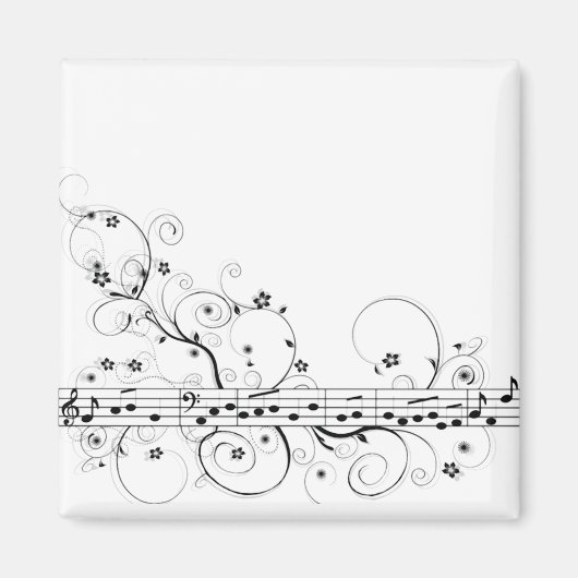 Flowery Music Magneet (Voorkant)