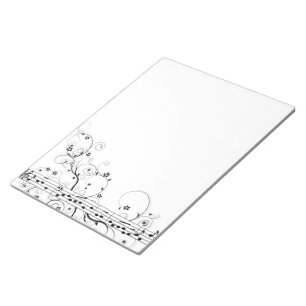 Flowery Music Notitieblok