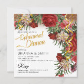 Flowery Rehearsal Dinner Calligraphy Invitation Kaart (Voorkant)