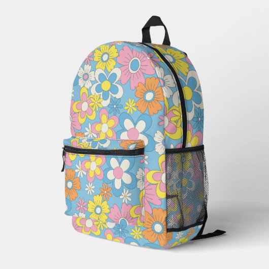 Flowery Rugzak - Terug naar School Gear (Achterkant Hoek Rechts)