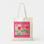 Flowery Shopping Day Budget Tote Bag (Achterkant)