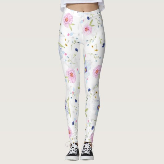 Flowery Trendy Leggings (Voorkant)