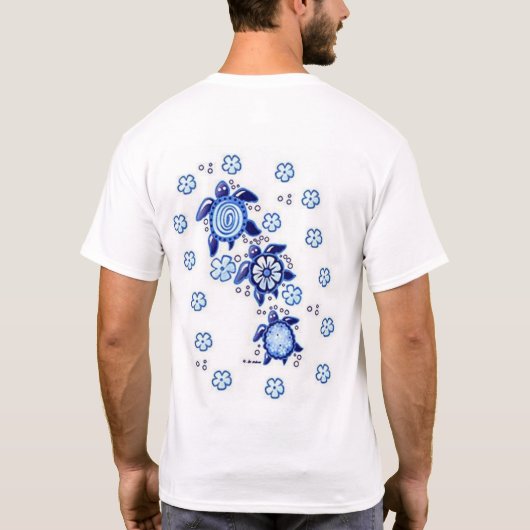 Flowery Turtles T-shirt (Achterkant)