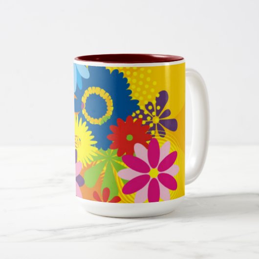Flowery Two Tone Mok (Voorkant rechts)