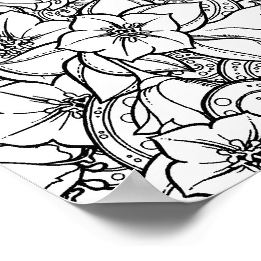 Flowery Zendoodle 2 Poster (Hoek)