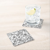 Flowery Zendoodle Kartonnen Onderzetters (Insitu)