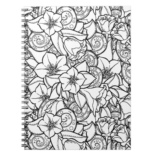 Flowery Zendoodle Notitieboek (Voorkant)