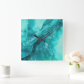 Flowing Abstract Vierkante Klok (Huis)