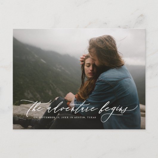 Flowing Adventure Save the Date Briefkaart (Voorkant)