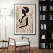 Flowing African Goddess  Poster