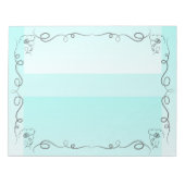 Flowing Beauty Aqua Groot Notitieblok (Voorkant)