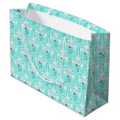 Flowing Beauty Aqua Horizontale Cadeautas (Achterkant Gekanteld)