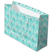 Flowing Beauty Aqua Horizontale Cadeautas (Voorkant Gekanteld)
