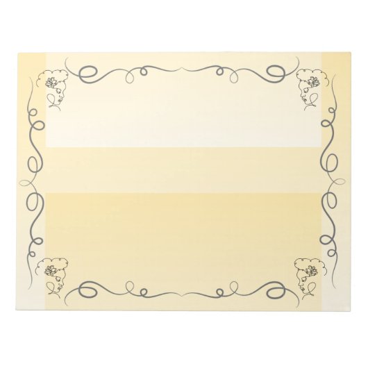 Flowing Beauty Goldenrod Groot Notitieblok (Voorkant)