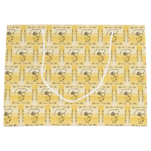 Flowing Beauty Goldenrod Horizontale Gift Bag Groot Cadeauzakje (Voorkant)