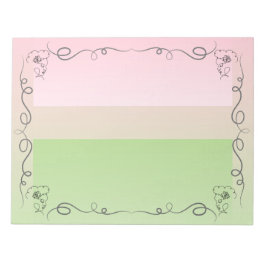 Flowing Beauty pioenroos groot Notitieblok