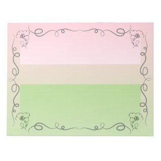 Flowing Beauty pioenroos groot Notitieblok