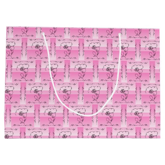 Flowing Beauty Roos Horizontale Geschenktas Groot Cadeauzakje (Achterkant)