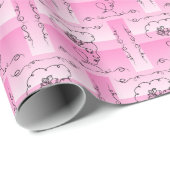 Flowing Beauty: Roos Line Art Gift Wrap Roll Cadeaupapier (Rol Hoek)