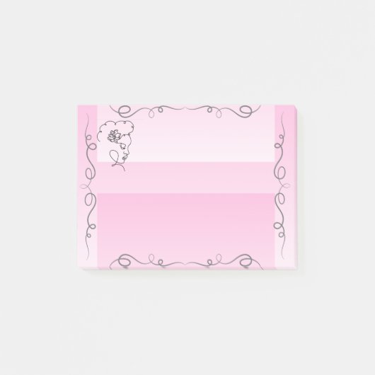 Flowing Beauty Roos Sticky Notes (Voorkant)