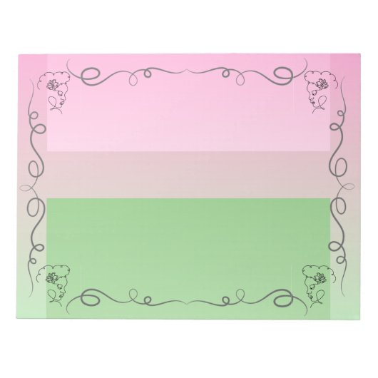 Flowing Beauty Roselle Groot Notitieblok (Voorkant)