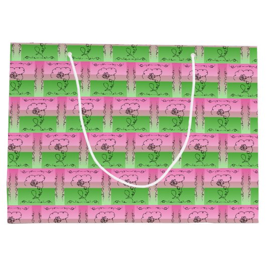 Flowing Beauty Roselle Horizontale Geschenktas Groot Cadeauzakje (Achterkant)