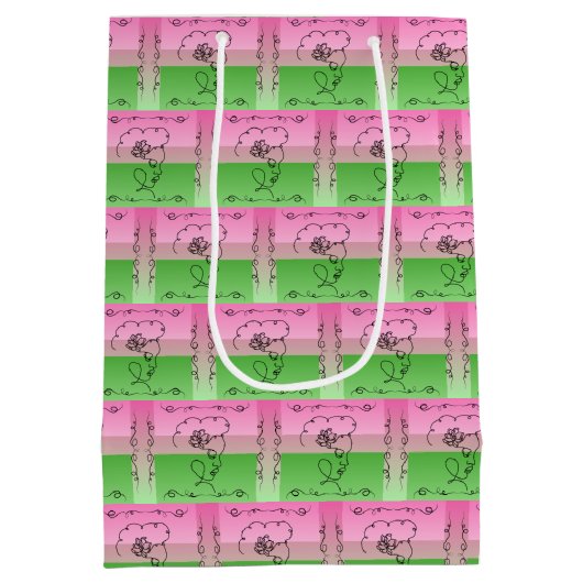 Flowing Beauty Roselle Verticale Cadeaubag Medium Cadeauzakje (Achterkant)