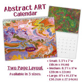 Flowing Color Marbling abstracte kunst - lang Kalender