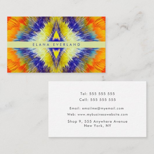 Flowing Color Unique Business Name Contact Afsprakenkaartje (Voorkant / Achterkant)