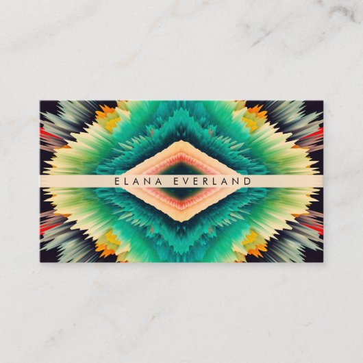 Flowing Color Unique Profile Name Contact Afsprakenkaartje (Voorkant)