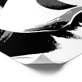 Flowing Curves in Black, White, and Gray Poster (Hoek)