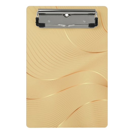 Flowing Gold Lines Luxury Abstract Background Art Mini Klembord (Voorkant)