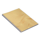 Flowing Gold Lines Luxury Abstract Background Art Notitieboek (Rechterzijde)