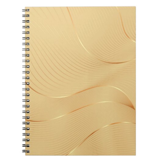 Flowing Gold Lines Luxury Abstract Background Art Notitieboek (Voorkant)