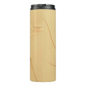 Flowing Gold Lines Luxury Abstract Background Art Thermosbeker (Achterkant)