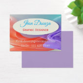Flowing Gradient Waves with Center Frame, Business Visitekaartje (Bureau)