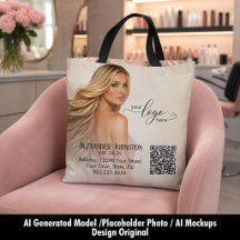 Flowing Hair Salon QR-merkenontwerp