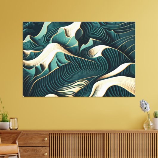 Flowing Harmony Canvas Afdruk (Insitu (Woonkamer))