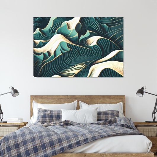 Flowing Harmony Canvas Afdruk (Insitu (Slaapkamer))