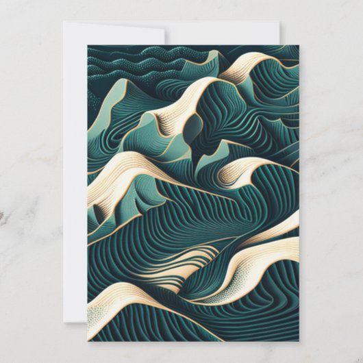 Flowing Harmony Feestdagenkaart (Voorkant)