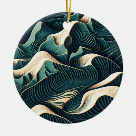 Flowing Harmony Keramisch Ornament (Voorkant)